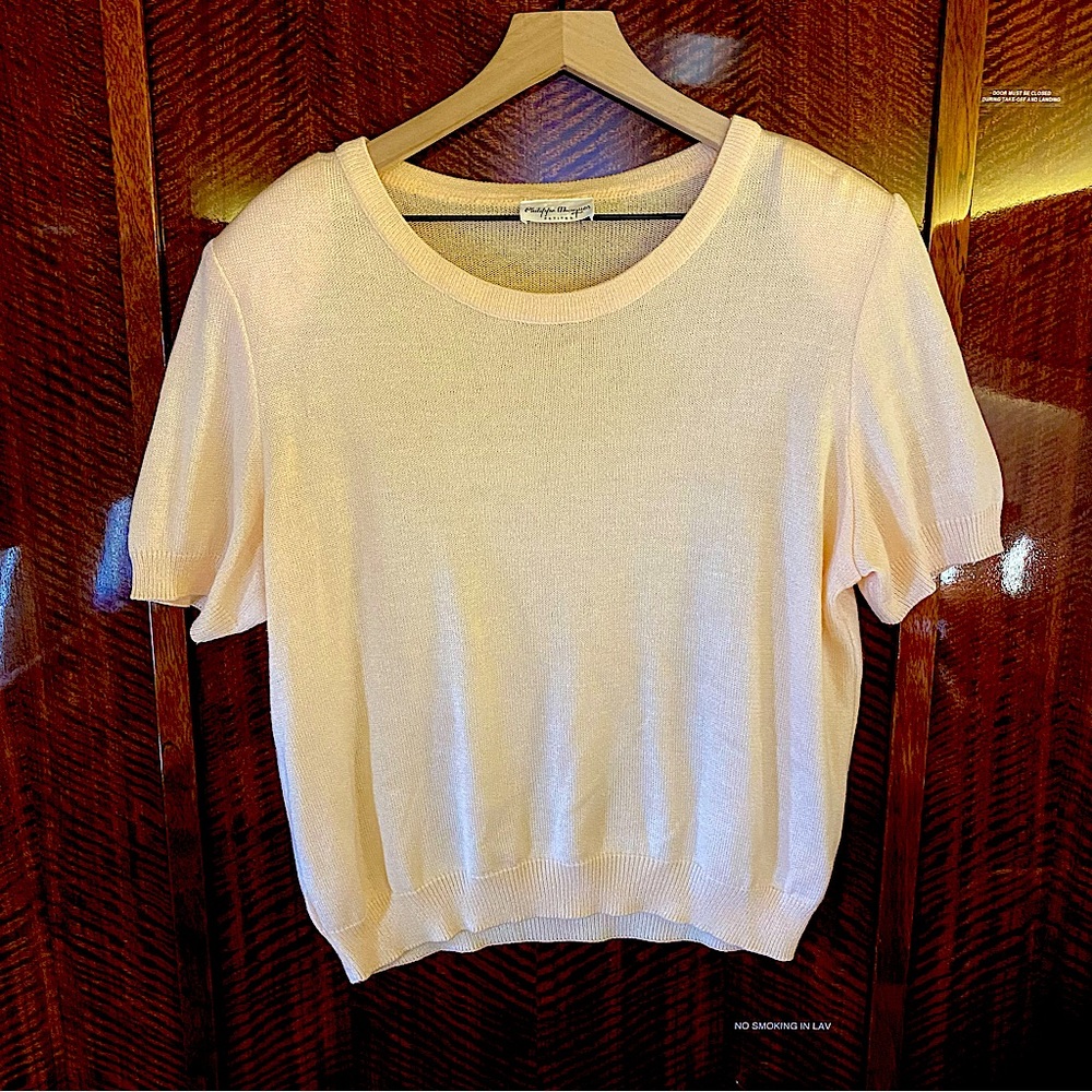 VINTAGE Philippe Marques// sweater// light peach cream color// women’s petit 14